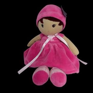 Kaloo Tendresse My First Doll Emma Pink Soft Plush Lovey Toy Baby 9 In